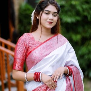 Kanjivaram katan Saree with blause pcs