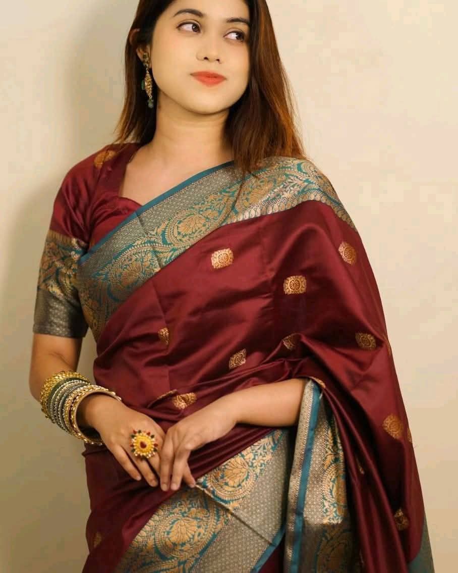 Silk Katan Saree with blause pcs