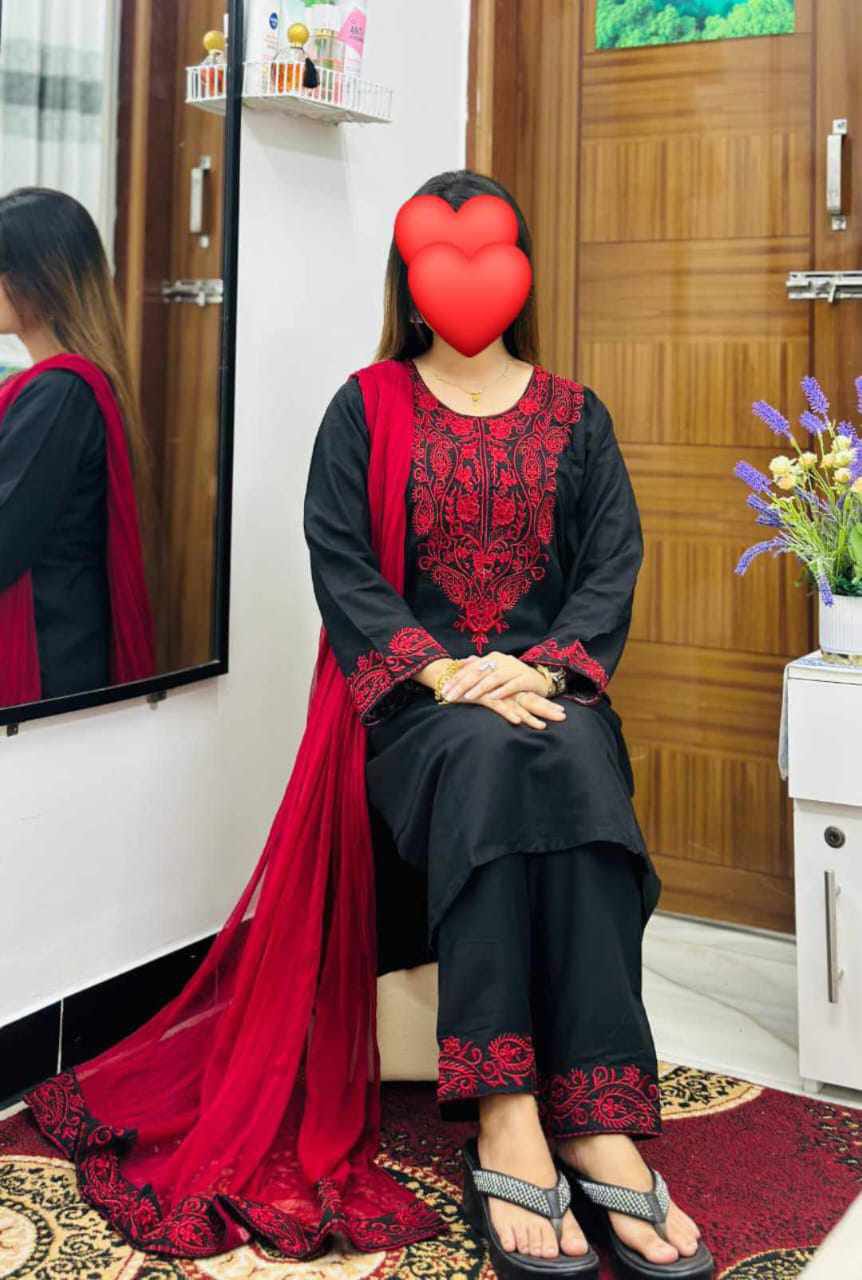 Sequence Embroidery Three Piece