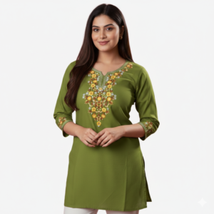 Embroidered Short Tops