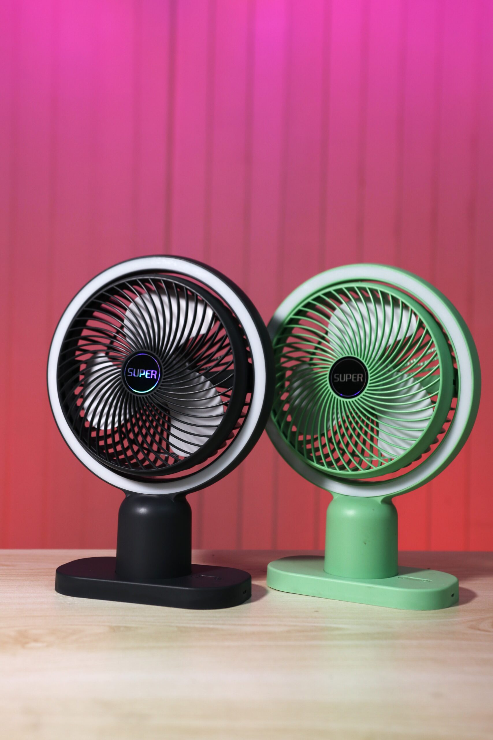 Circulating Rechargeable Tabel Fan With Light - Image 4
