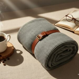 Waffle Blanket Ash Chinigura ( এসি কাঁথা )