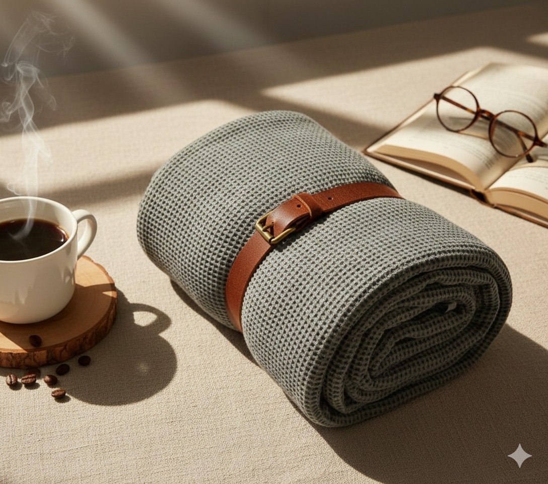 Waffle Blanket Ash Chinigura ( এসি কাঁথা )