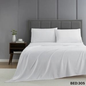 KING SIZE WHITE SOLID COLOUR 100%COTTON BEDSHEET ( সাদা )