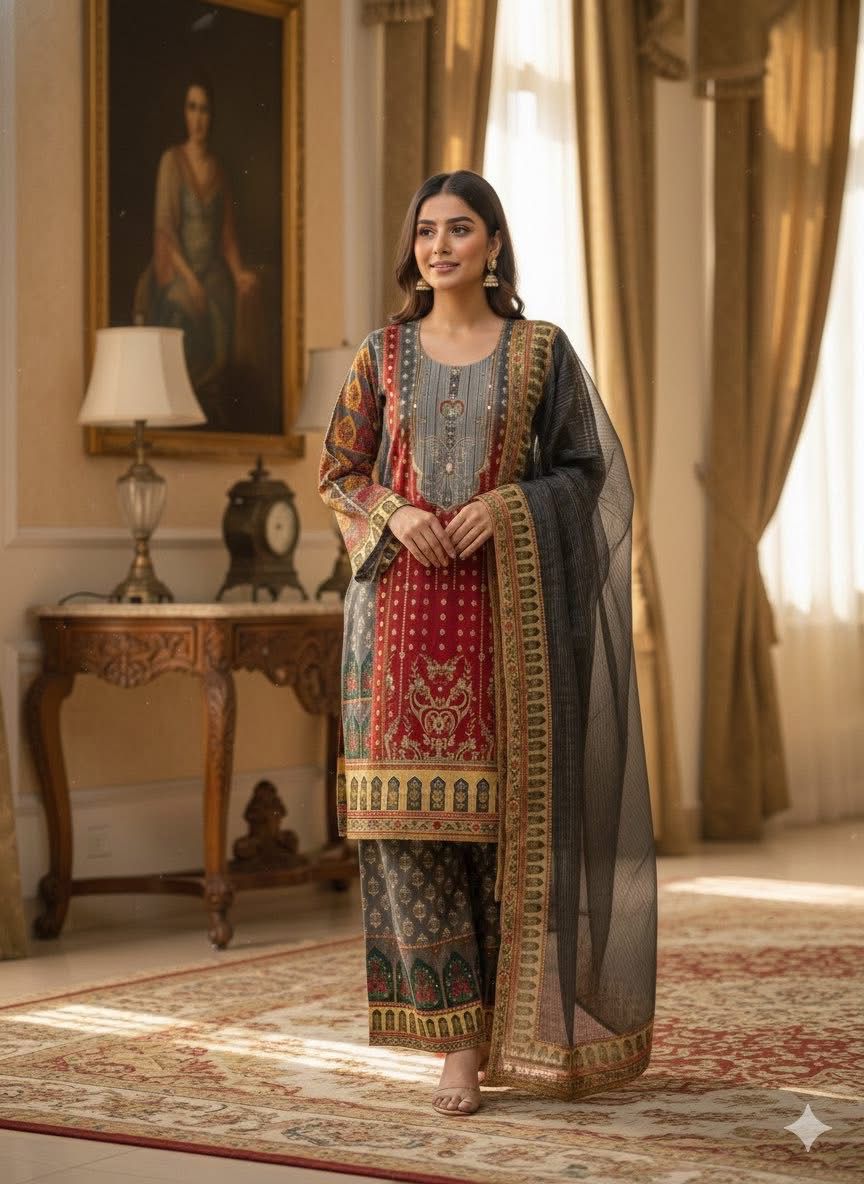 Digital Print Three Piece