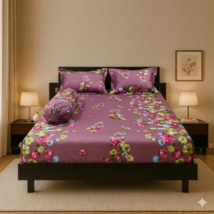 Twill Cotton Bed Sheet 4 Pcs Set