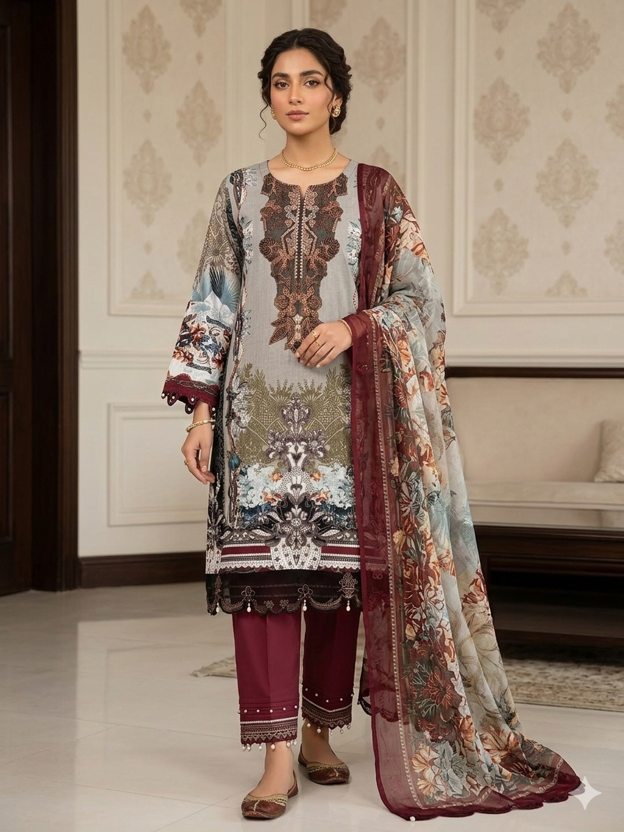 Digital Print Three Piece