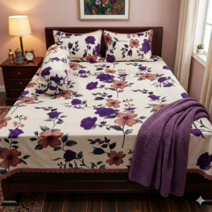 Twill Cotton Bed Sheet 4 Pcs Set