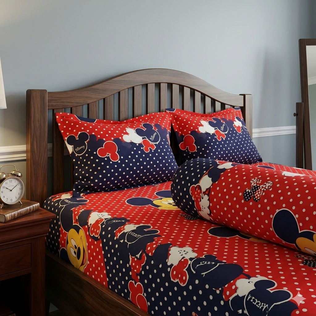 Twill cotton bed sheet 4 Pcs Set