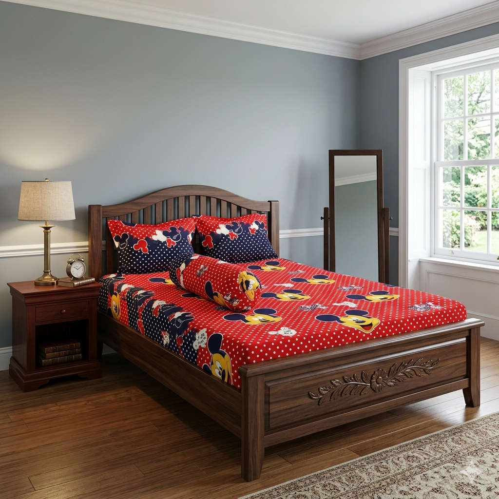 Twill cotton bed sheet 4 Pcs Set - Image 2