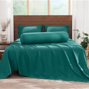 4set Teal Colour Twill Bedsheets 100% Cotton