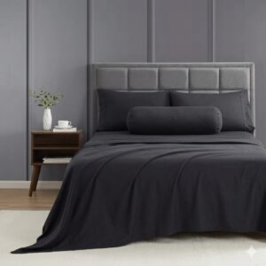 4set Black Colour Twill Bedsheets 100% Cotton
